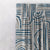 Poetic Curves Geometric Steel Blue Heavy Satin Room Darkening Curtains Set Of 1pc - (DS528D)
