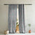 Poetic Curves Geometric Teal Heavy Satin Room Darkening Curtains Set Of 2 - (DS528E)