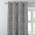 Poetic Curves Geometric Teal Heavy Satin Room Darkening Curtains Set Of 2 - (DS528E)