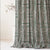 Poetic Curves Geometric Pine Green Heavy Satin Room Darkening Curtains Set Of 2 - (DS528F)