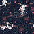 Space Kids Space Blue Heavy Satin Blackout Curtains Set Of 1pc - (DS538A)
