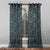 Garden Charm Floral Ocean Blue Shimmer Sheer Semi Transparent Curtains Set Of 2- (DS542B)