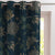 Garden Charm Floral Ocean Blue Velvet Room Darkening Curtains Set Of 2 - (DS542B)