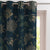 Garden Charm Floral Ocean Blue Velvet Room Darkening Curtains Set Of 1pc - (DS542B)