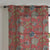 Garden Charm Floral Barn Red Shimmer Sheer Semi Transparent Curtains Set Of 1pc- (DS542C)