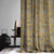 Garden Charm Floral Mustard Yellow Shimmer Sheer Semi Transparent Curtains Set Of 2- (DS542D)