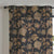 Garden Charm Floral Metal Black Shimmer Sheer Semi Transparent Curtains Set Of 1pc- (DS542F)