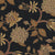 Garden Charm Floral Metal Black Velvet Room Darkening Curtains Set Of 1pc - (DS542F)