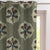 Ethnic Charm Indie Grass Green Velvet Room Darkening Curtains Set Of 2 - (DS543C)