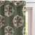 Ethnic Charm Indie Fern Green Velvet Room Darkening Curtains Set Of 2 - (DS543E)