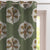 Ethnic Charm Indie Fern Green Velvet Room Darkening Curtains Set Of 1pc - (DS543E)