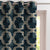 Urban Weave Geometric Ocean Blue Velvet Room Darkening Curtains Set Of 2 - (DS545B)