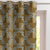 Urban Weave Geometric Corn Yellow Velvet Room Darkening Curtains Set Of 2 - (DS545E)