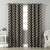 Urban Weave Geometric Metal Black Velvet Room Darkening Curtains Set Of 2 - (DS545F)