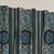 Structured Symmetry Geometric Ocean Blue Velvet Room Darkening Curtains Set Of 1pc - (DS546B)