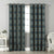 Structured Symmetry Geometric Ocean Blue Velvet Room Darkening Curtains Set Of 2 - (DS546B)