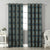 Structured Symmetry Geometric Ocean Blue Velvet Room Darkening Curtains Set Of 1pc - (DS546B)