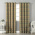 Structured Symmetry Geometric Mustard Yellow Velvet Room Darkening Curtains Set Of 1pc - (DS546D)