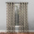 Desi Floral Indie Sand Beige Shimmer Sheer Semi Transparent Curtains Set Of 2- (DS547A)