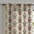 Desi Floral Indie Sand Beige Shimmer Sheer Semi Transparent Curtains Set Of 2- (DS547A)
