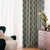 Desi Floral Indie Ocean Blue Velvet Room Darkening Curtains Set Of 1pc - (DS547B)