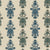 Desi Floral Indie Ocean Blue Velvet Room Darkening Curtains Set Of 1pc - (DS547B)