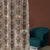 Desi Floral Indie Sand Beige Shimmer Sheer Semi Transparent Curtains Set Of 1pc- (DS547C)