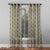 Desi Floral Indie Sand Beige Shimmer Sheer Semi Transparent Curtains Set Of 2- (DS547D)