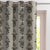 Desi Floral Indie Ash Grey Velvet Room Darkening Curtains Set Of 2 - (DS547E)