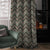 Chevron Harmony Geometric Seafoam Green Velvet Room Darkening Curtains Set Of 2 - (DS548A)