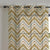 Chevron Harmony Geometric Corn Yellow Shimmer Sheer Semi Transparent Curtains Set Of 2- (DS548D)