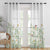Garden Grace Floral Linen Sheer Curtain Set Of 2 DS549