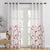 Romantic Floral Linen Sheer Curtain Set Of 2 DS550