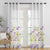 Meadow Melody Floral Linen Sheer Curtain Set Of 2 DS552