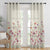Pastel Posy Floral Linen Sheer Curtain Set Of 2 DS553
