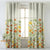Sun-kissed Marigold Floral Saffron Yellow Matte Finish Room Darkening Curtains Set Of 2 - (DS554)