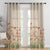 Petal Whispers Floral Linen Sheer Curtain Set Of 2 DS555