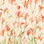 Petal Whispers Floral Tangerine Orange Matte Finish Room Darkening Curtains Set Of 1pc - (DS555)
