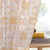 Tie die effect yellow linen sheer curtains for living room and bedroom