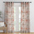 DyeDreams Geometric Harley Orange Linen Sheer Curtain Set of 2 -(DS557B)