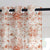 DyeDreams Geometric Harley Orange Linen Sheer Curtain Set of 2 -(DS557B)