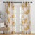 Rustic Charm Geometric Metallic Yellow Linen Sheer Curtain Set of 2 -(DS558A)