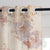 Rustic Charm Geometric London Hue Linen Sheer Curtain Set of 2 -(DS558B)