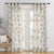 Marigold Mirage Floral Harvest Gold Linen Sheer Curtain Set of 2 -(DS559A)