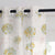 Marigold Mirage Floral Harvest Gold Linen Sheer Curtain Set of 2 -(DS559A)