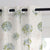 Marigold Mirage Floral Dark Khaki Linen Sheer Curtain Set of 2 -(DS559C)