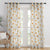 Winged Whimsy Floral Harvest Gold Linen Sheer Curtain Set of 2 -(DS560A)