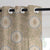 Minimalist Stitch Indie Grain Brown Linen Sheer Curtain Set of 2 -(DS561C)