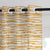 AquaFlow Geometric Harvest Gold Linen Sheer Curtain Set of 2 -(DS562A)