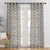 AquaFlow Geometric Almond Frost Linen Sheer Curtain Set of 2 -(DS562C)